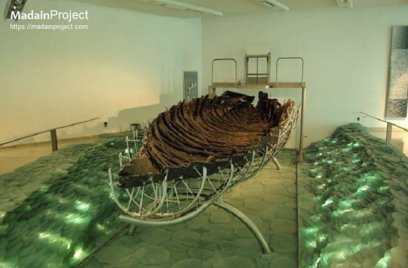 A photo of a boat found from Galilee