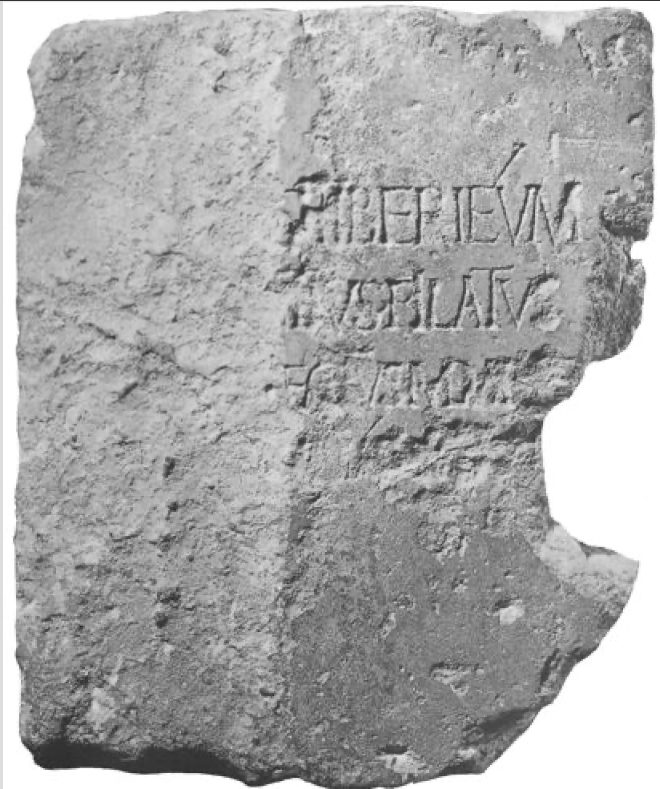 A photo of the pilate stone